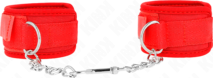 Muñequeras BDSM KINK Neopreno Rojo Estilo Único