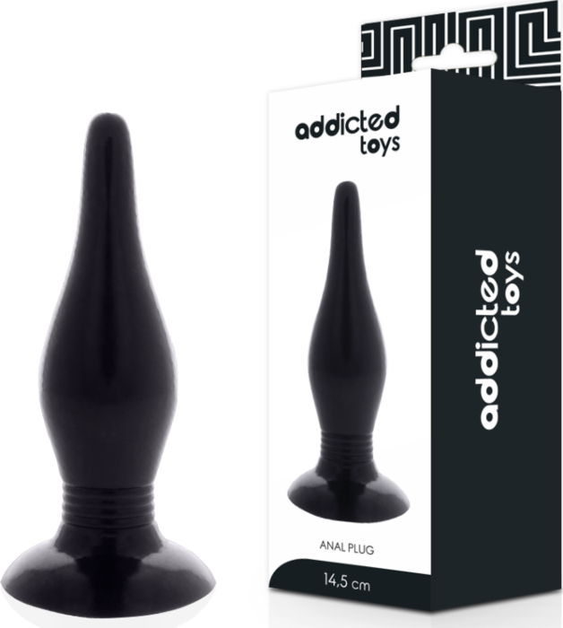 Plug Anal Addicted Toys 14.5 cm Negro Flexible