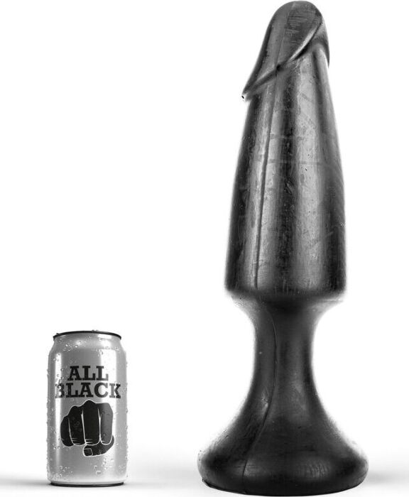 Plug anal ALL BLACK 35 cm forma pene real Plug anal ALL BLACK 35 cm forma pene real
