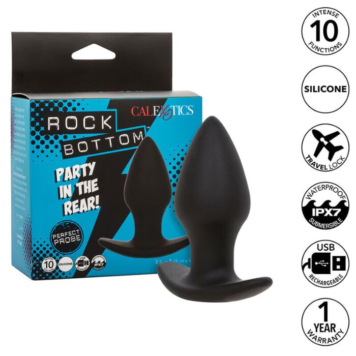 Plug Anal CALEXOTICS Rock Bottom con 10 Vibraciones