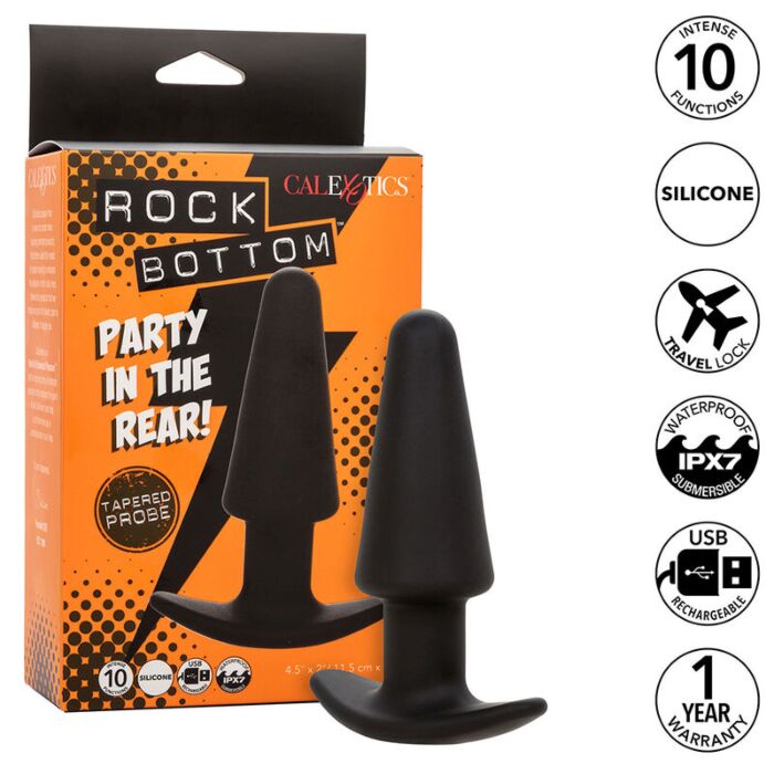 Plug Anal CalExotics Rock Bottom con 10 vibraciones