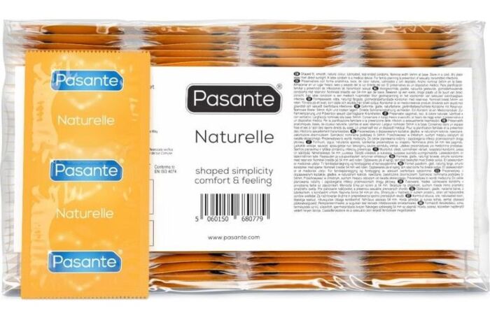 Preservativos Pasante Naturelle 144 unidades con forma cónica