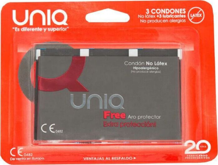 Preservativos UNIQ Free con aro protector Preservativos UNIQ Free con aro protector