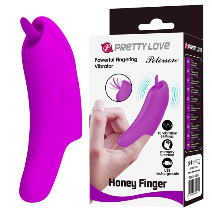 Vibrador de dedo HIGH TECH Peterson Honey | control preciso Vibrador de dedo HIGH TECH Peterson Honey | control preciso