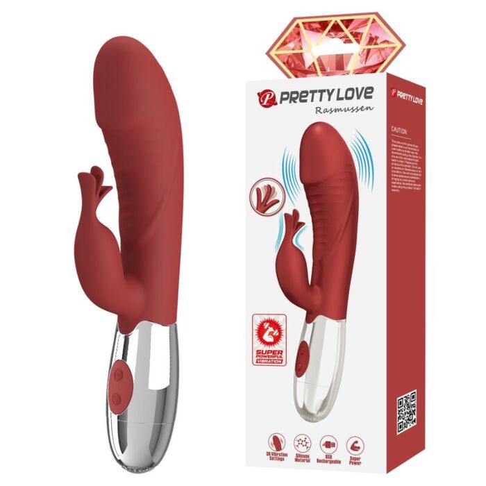 Vibrador Rabbit HIGH TECH Rosewood | Doble estimulación Vibrador Rabbit HIGH TECH Rosewood | Doble estimulación