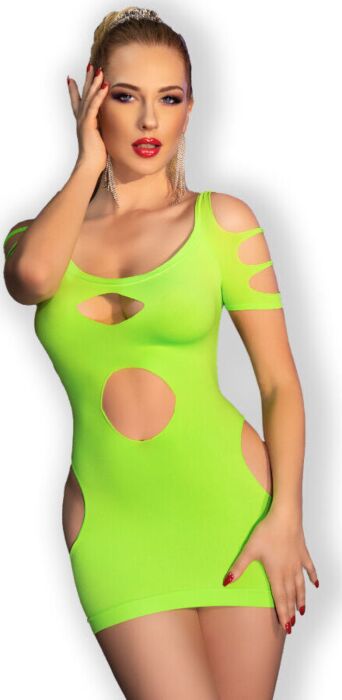 Vestido Sexy Chilirose CR 4671 Verde Sin Costuras Vestido Sexy Chilirose CR 4671 Verde Sin Costuras