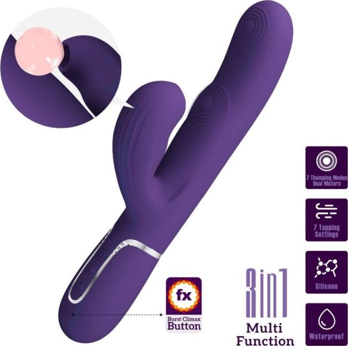 Vibrador Pretty Love Perlita Multifunción Morado