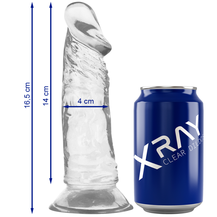 Consolador X RAY Clear 16.5 cm | Sensación realista Consolador X RAY Clear 16.5 cm | Sensación realista