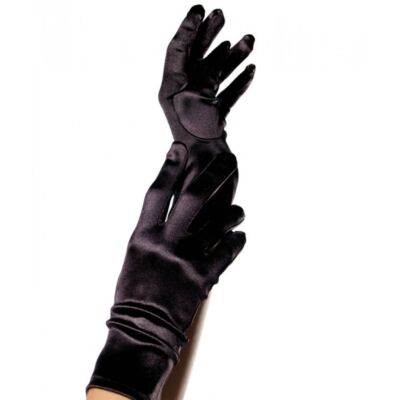 Guantes Satén Negro Seductor