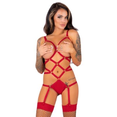 Set Body + Medias Roja Livco Corsetti Thiara