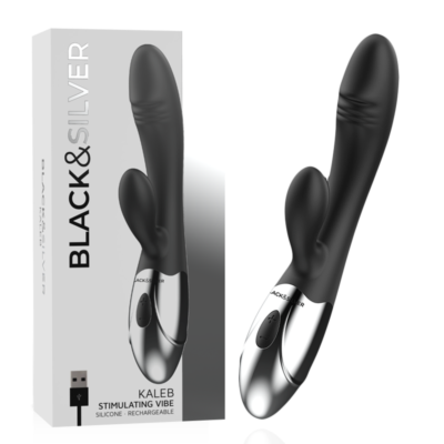 Vibrador rabbit BLACK&SILVER KALEB doble motor