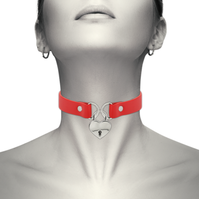 Collar Rojo Corazón Vegan