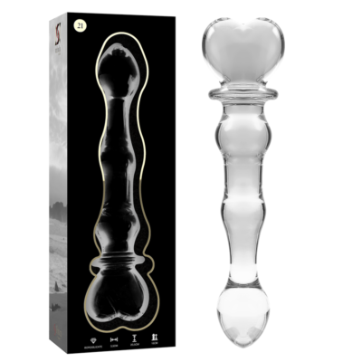 Dildo Nebuloso de Cristal Borosilicato - Transparente