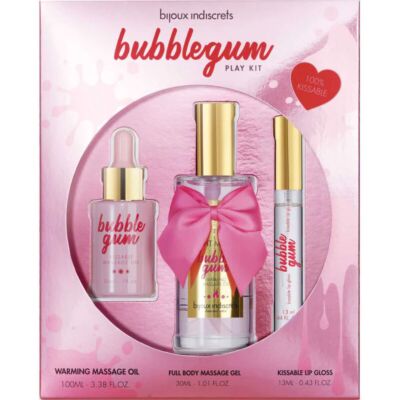 Bijoux - Indiscrets Bubblegum Play Kit con Aceite, Gel & Brillo de Labios