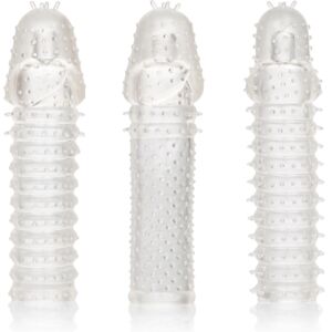 Kit de 3 extensiones para el pene - transparente