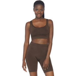 Conjunto opaco con pantalones ciclista - marrón