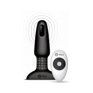 Rimming plug 2 vibrador con mando - negro
