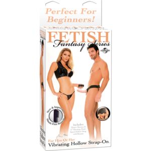 Fetish arnes hueco vibrador para el y ella natural 14cm