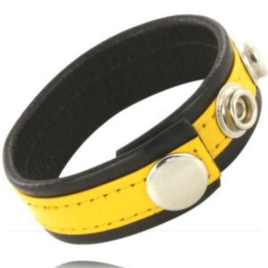Correa Pene Leather Amarillo-Negra