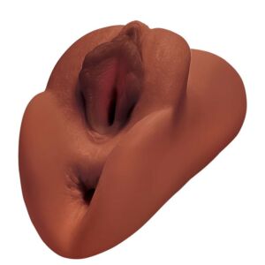 Duo Placer Total - Masturbador Doble Vagina y Ano Marrón