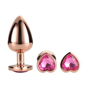Juego de Tapones Love Rose Gold Brillante