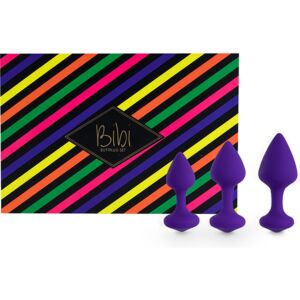 Feelztoys - bibi kit de 3 plugs silicona - morado