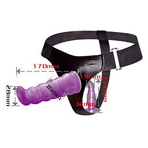 Arnes Doble Estimulación Lila 17 cm