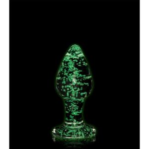 Ouch! Plug Anal de Vidrio Glow in the Dark - Tamaño Grande