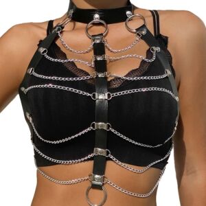 Arnés Cadena Negra BDSM