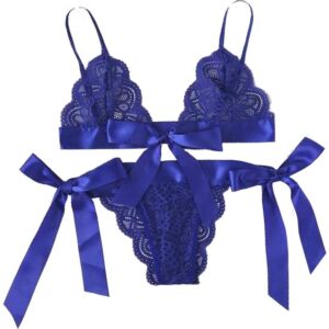 Encaje Azul: Conjunto Sensual