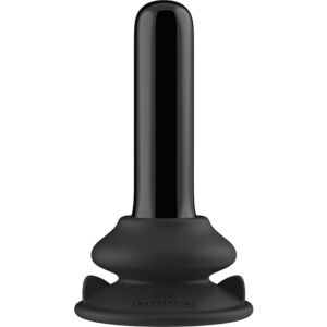 Vibrador Ventosa Control Remoto: Black Glass Thumbéo