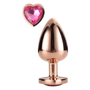 Plug Amor Brillante Oro Rosa - Mediano
