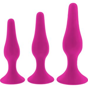 Kit Curvo Anales Seducción - Set 3 Tapones Silicona