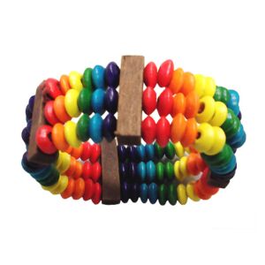 Pulsera Arcoíris de Madera