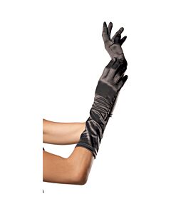 Leg avenue guantes satinados de color negro
