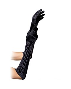 Leg avenue guantes extra largos negros con botones