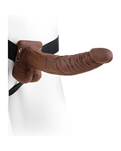 Pene realstico con arns 24 cm marrn