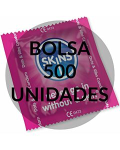 Skins preservativos puntos & estrãas bolsa 500 uds