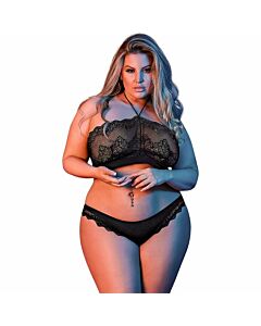 Conjunto de panty y braguita - negro