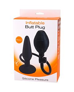 Butt plug hinchable m - negro