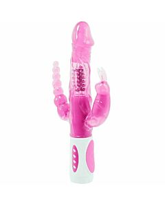 Vibrador Tri-Bunny Giratorio