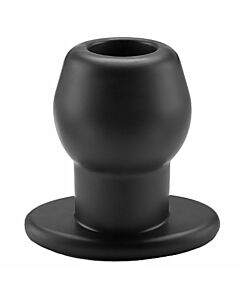 Perfect dildo fit tunnel plug black l