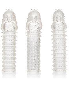 Kit de 3 extensiones para el pene - transparente