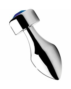 Plug de aluminio con gema azul - pequeño