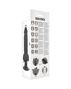 Basecock vibrador articulable control remoto negro 20cm