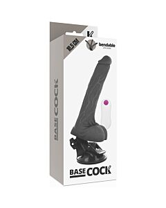 Basecock vibrador articulable control remoto negro18.5cm