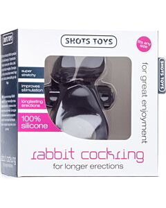 Anillo para el pene con vibracion conejito negro