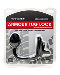 Armour tug anillo con plug negro