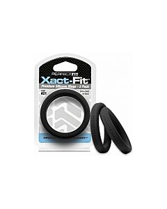 Pack Xact-fit: Anillos Silicona 20cm - Negro