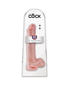 King cock pene realístico con testículos 33cm